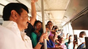 Free bus ride for women