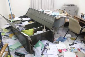 Damage caused to AIADMK office due to clash between EPS and OPS faction. (South First/Umar Sharieef)