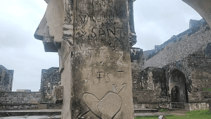 Graffiti inside Golconda fort