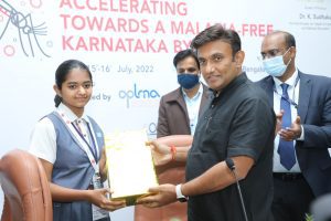 Avani Hegde, a class 9 student from Bengaluru who was among the winners at the poster making competition