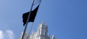 Black flag protest Adani