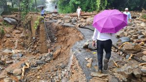 road damaged