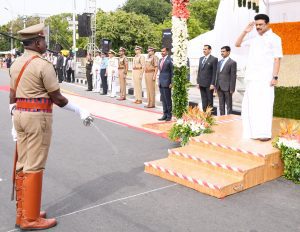 MK Stalin receives guard of honour