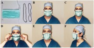 study demonstrates wearing of rubber over surgical mask