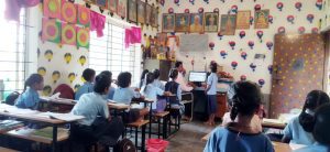Umesh has turned the classroom into hi-tech class with wi-fi and TV facility to teach his students