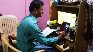 Umesh sir teaching during the pandemic