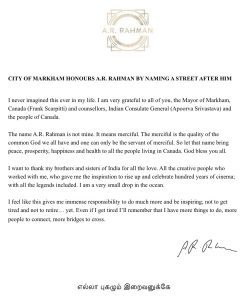 rahman thanks letter canada