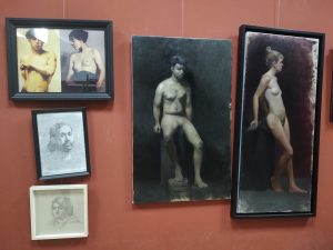 Semi-naked and naked portraits at Samsara Academy of Art. (Ajay Tomar/South First)