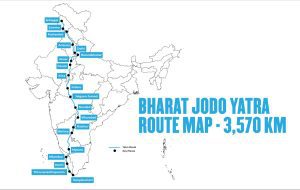 Bharat Jodo Yatra Route