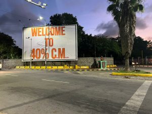 Posters purportedly taunting Karnataka CM Basavaraj Bommai in Hyderabad on 17 September. (Supplied)