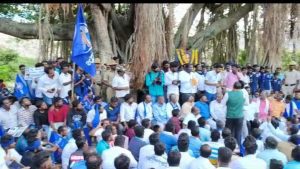 DSS members various organisations gather near Bhoothamma temple on Sunday