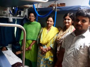 Medico Swathi Reddy with mother Satyavathi , her husband and other passengers on the train