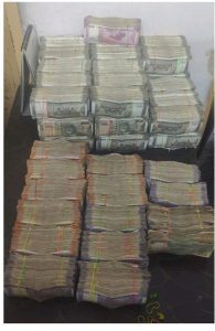 The seized ₹1.24 crore cash. (Supplied)