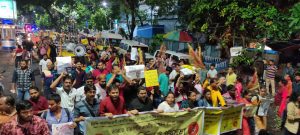 Bangla Bokkho protest against hidi imposition in Kolkata