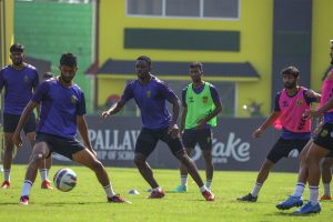 Hyderabad FC training ahead of the Game with FC Goa. 
