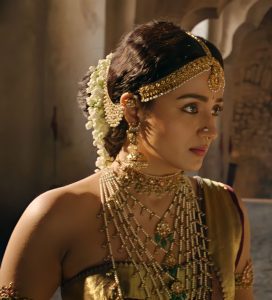 Trisha Krishnan as Kundhavai in Ponniyin Selvan:1 movie. (Supplied)