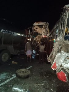 Hassan accident involved three vehicles - Tempo Traveler, KSRTC Bus and a KMF Milk Tanker